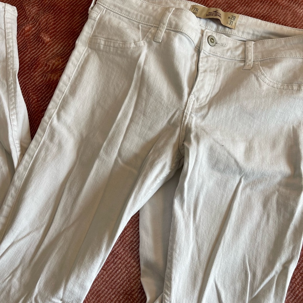 White Hollister Skinny Jeans